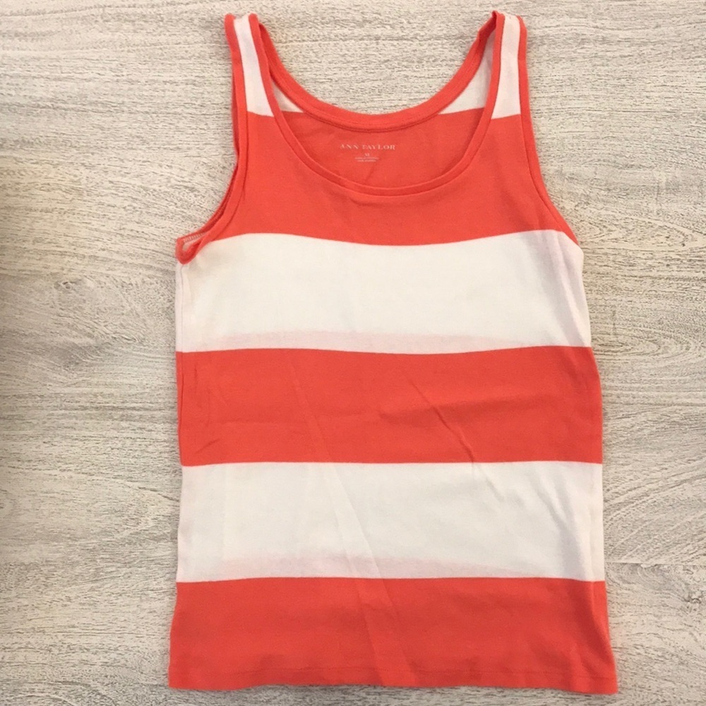 Orange and white tank